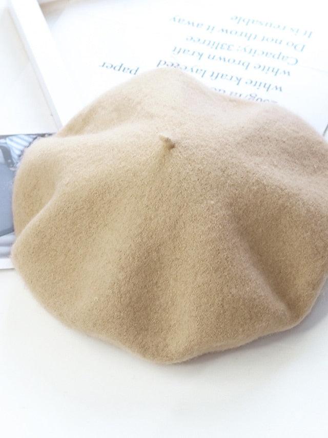 Hat Beret Hat Winter Hats Green Black Purple Outdoor Street Dailywear Knit Pure Color Comfort Warm Breathable for Women