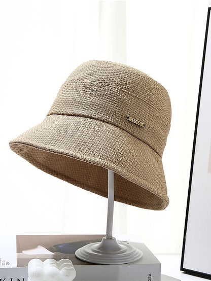 Sun Hat Bucket Cloche Hat Daily Holiday Solid / Plain Color Cloth Casual Breathability Outdoor Comfortable 1 pcs for Women