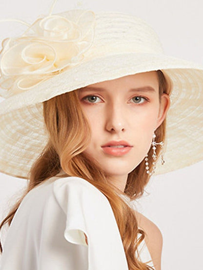 Hat Bucket Hat Sun Hat Black And White Black Pink Party Outdoor Dailywear Floral Floral Portable Windproof Comfort for Women