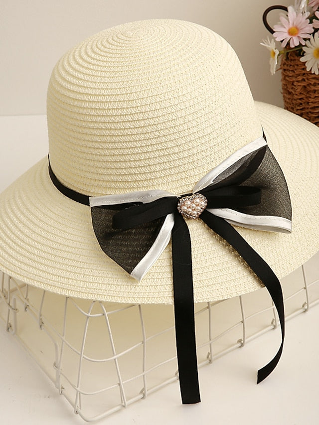 Sun Hat Straw Hat Daily Holiday Straw Vacation Beach Sunscreen 1 pcs for Women