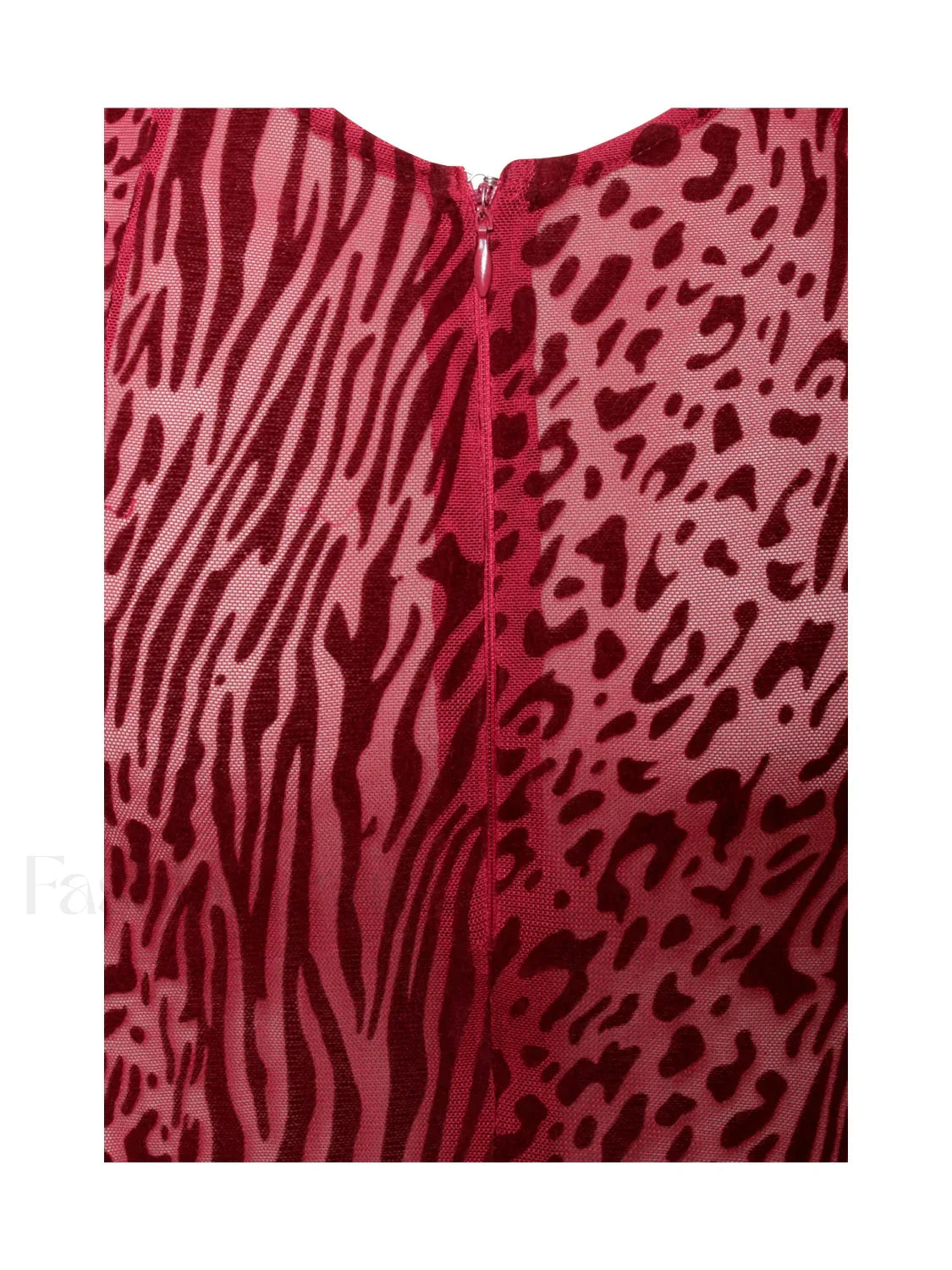 Waylynn Burgundy Burnout Velvet Graceful Detail Mesh Backless Maxi Dress