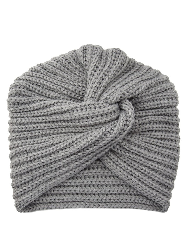 Muslim Inner Hijab Caps Bohemia Turban Cross Wrap Head Indian Hat Knitting Hijab Bonnet Turbante Cap for Women Wear for Women