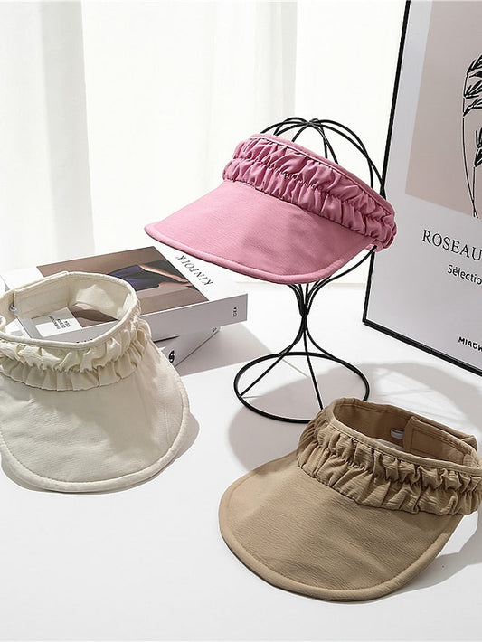 Sun Hat Floppy Hat Sports Outdoor Daily Holiday Solid / Plain Color Cloth Sweet Sunscreen Breathability Sports 1 pcs for Women