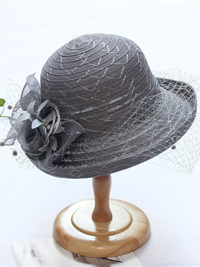Hat Bucket Hat Sun Hat Black Purple Pink Party Outdoor Dailywear Floral Floral Portable Windproof Comfort for Women