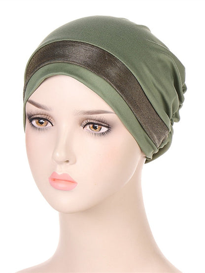 Soft Stretchy Under Scarf Cap for Women Soild Color Inner Hijab Bonnet Muslim Under Hijab Turban Hat for Women