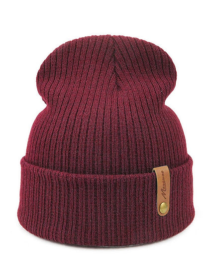 Hat Beanie / Slouchy Winter Hats Green Black Blue Outdoor Street Dailywear Knit Letter Windproof Comfort Warm for Women