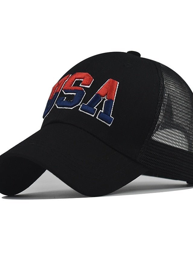 1pcs High Quality American Flag Cotton Baseball Cap For Men Embroidery USA Snapback Hat for Men&Women Fashion Trucker Hat for Women