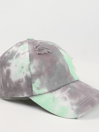 Hole Style New Tie Dye Irregular Gradient Baseball Cap Men's And Colorful Cap Outdoor Sun Protection Adjustable Hat for Women