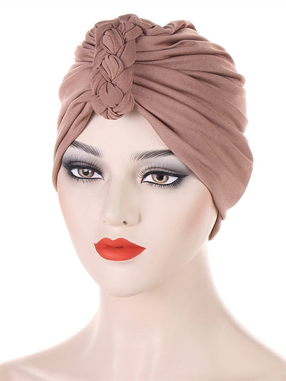Fashion Inner Hijab Cap Black White Navy Colors Turban Hat Female Bandana Headband Hair Cover Cap Ladies Head Wraps Muslim Headscarf Bonnet for Women