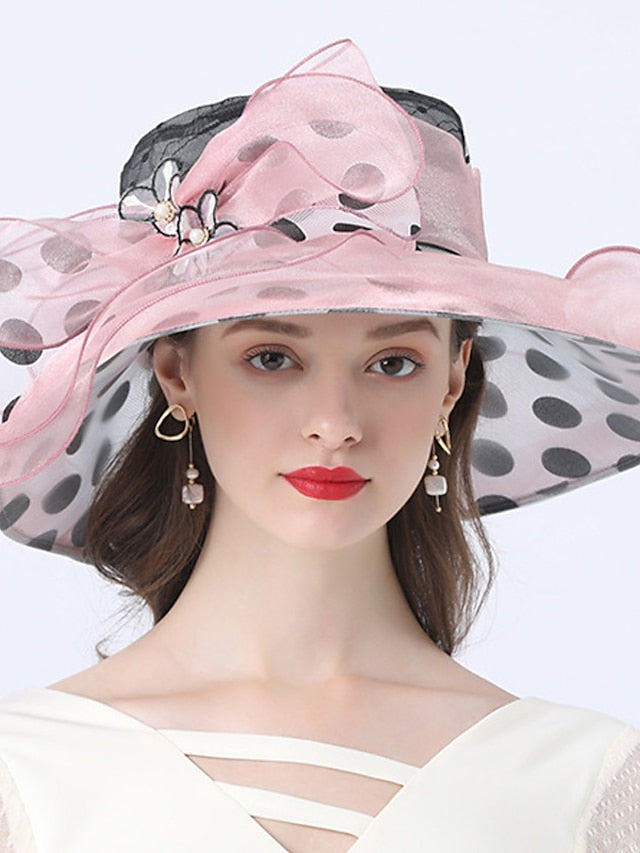 Hat Bucket Hat Sun Hat Green Black Purple Party Outdoor Dailywear Floral Floral Polka Dot Portable Windproof Comfort for Women