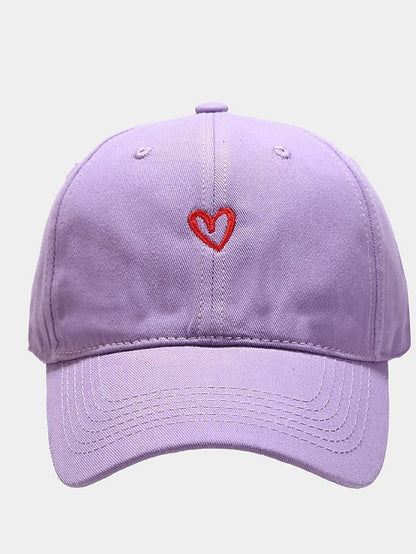 Cotton Baseball Caps Unisex Casual Sunhat Heart Embroidery Man Women Summer Hat Outsport Daily Duck Tongue Cap Couple Sun Visor for Women